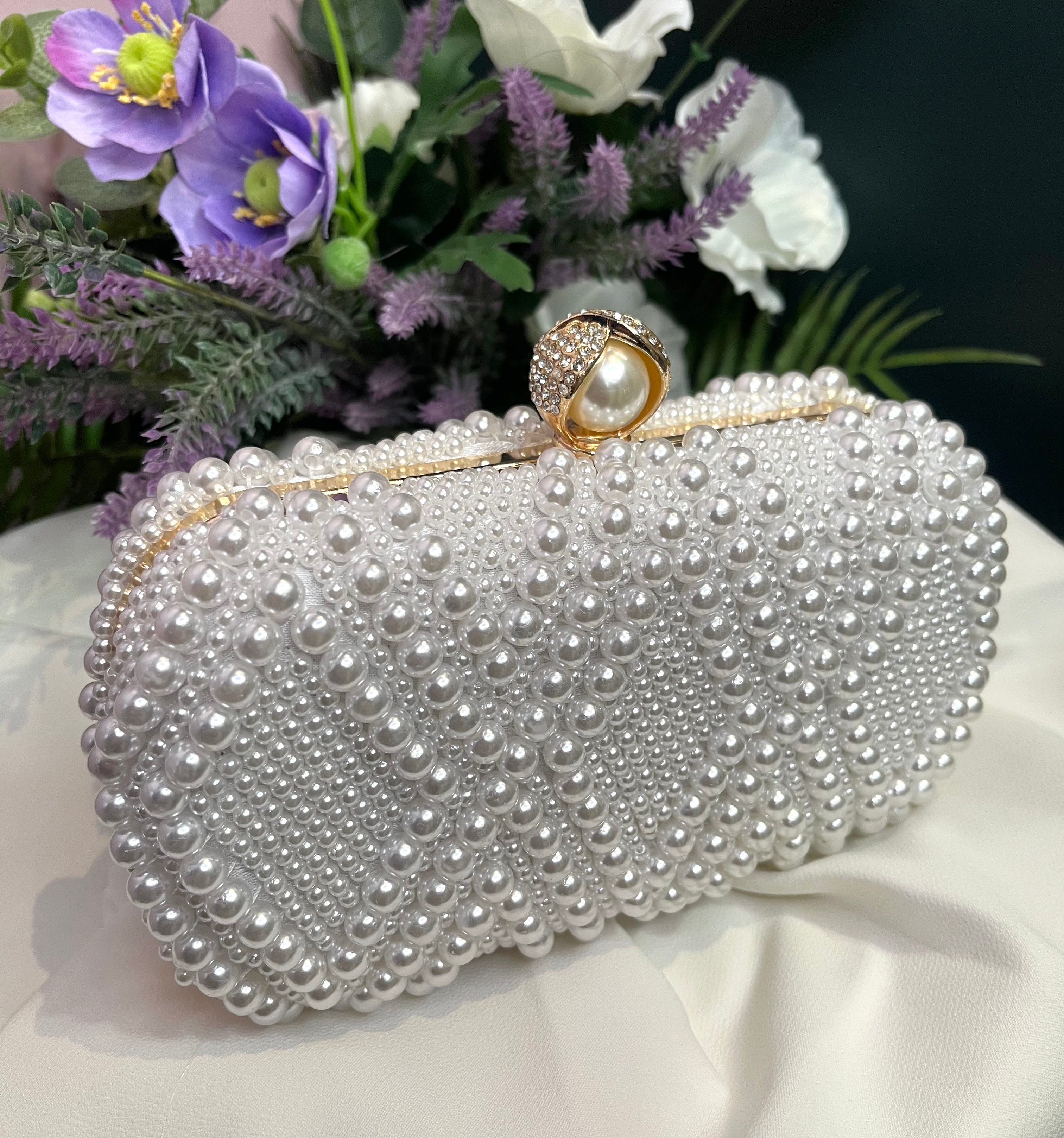 Pearl wedding bag deals